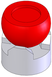 Kinematic Components - Precision truncated ball in trihedral socket